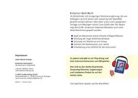 Vorschau - Arbeitsblätter - 16 Kinderlieder BAND 1 für Blockflöte | Noten und Audio-Tracks - Seite 1