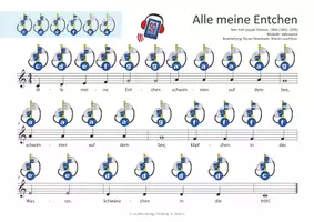 Vorschau - Arbeitsblätter - 16 Kinderlieder BAND 1 für Blockflöte | Noten und Audio-Tracks - Seite 2