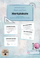 Vorschau - Poster - Merkplakate: rechter Winkel, senkrechte & parallele Geraden - Deckblatt