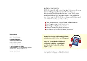 Vorschau - Arbeitsblätter - 18 Kinderlieder BAND 2 für Blockflöte | Noten und Audio-Tracks - Seite 1