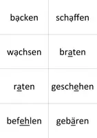 Vorschau - Spiele - Lernkarten: Präteritum der starken Verben (B1) - Seite 1