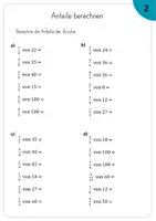 Vorschau - Arbeitsblätter - Brüche Anteile berechnen 5. Klasse und 6.Klasse - Seite 2