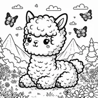 anteprima - Materiale per pittura e bricolage - Alpaca Disegni da colorare (50 illustrazioni da colorare) - Pagina 1