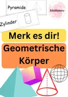 Vorschau - Spiele - Merk es dir – Geometrische Körper (Kreis, Zylinder, Prisma, etc.) - Deckblatt
