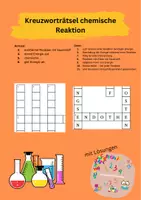Vorschau - Arbeitsblätter - Kreuzworträtsel zur chemischen Reaktion - Deckblatt
