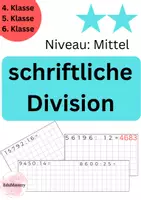 Vorschau - Arbeitsblätter - Schriftliche Division | mittel | 4. Klasse 5. Klasse 6. Klasse - Deckblatt