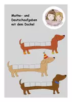 Vorschau - Arbeitsblätter - Fördermaterial: Mathe- und Deutschdackel - Deckblatt