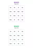 Vorschau - Spiele - Bingo: Silben mit b - Seite 1
