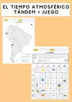 Vorschau - Arbeitsblätter - El tiempo atmosférico Tándem + juego - Deckblatt