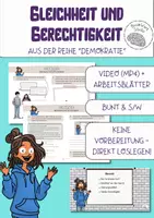 Vorschau - Arbeitsblätter - Gleichheit und Gerechtigkeit #demokratiestärken - Deckblatt