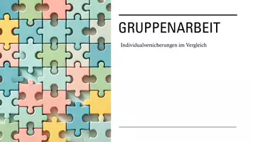 Vorschau - Stundenentwürfe - Komplettes Materialpaket: Gruppenarbeit Individualversicherungen (inkl. Bewertungsraster, Pptx etc.) - Seite 1
