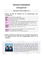 Vorschau - Arbeitsblätter - Zeitungsbericht - Schularbeit / Klassenarbeit - Seite 2