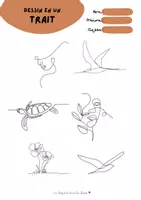 Aperçu - Préparation de séance / Séance complète - Art - Dessin en un trait - un léopard dans la classe - Page de couverture