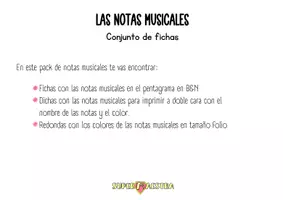 Vista previa - Decoración del aula - Fichas de las notas musicales - página 2