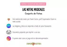 Vista previa - Decoración del aula - Fichas de las notas musicales - página 3