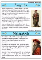 Vorschau - Bildkarten - Wissenskartei - Albrecht Dürer | Kunst - Seite 1