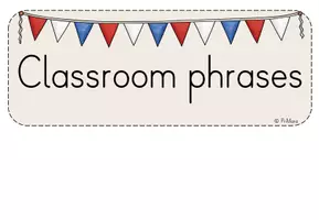 Vorschau - Poster - Classroom Phrases - Visualisierung für die "English-Corner" - Seite 1