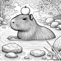 anteprima - Materiale per pittura e bricolage - Capibara Disegni da colorare (50 illustrazioni realistiche da colorare) - Pagina di copertina