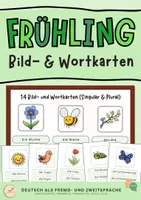 Vorschau - Fördermaterial/Inklusion - Frühling: Wort- und Bildkarten - Deckblatt