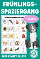 Vorschau - Arbeitsblätter - Frühlingsspaziergang Frühling Ostern Wer findet alles? - Deckblatt