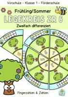 Vorschau - Arbeitsblätter - Legekreis Mathe ZR 6, Frühling, Sommer Klasse 1, Vorschule, Fördermaterial - Deckblatt