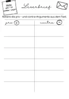 Vorschau - Unterrichtsreihen - Leserbrief: Aufbau - Formulierungshilfen - Übungsaufgaben - Legepuzzle - Seite 1