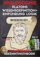 Vorschau - Arbeitsblätter - Kritik an Platon & Einführung in die Logik (Erkenntnistheorie AB 8) - Deckblatt