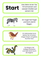 Vorschau - Spiele - Lese-Domino Tiere 2 | Lesespiel | DaZ | Lesen - Seite 1