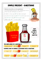 Vorschau - Arbeitsblätter - Englisch - Simple Present questions with question words - Seite 1