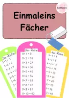 Vorschau - Spiele - Einmaleins üben und lernen - Fächer - Deckblatt