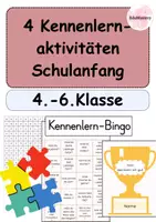 Vorschau - Arbeitsblätter - Schulstart | Schulanfang | 4 Kennenlernaktivitäten - Arbeitsblätter - Deckblatt