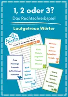 Vorschau - Spiele - 1, 2 oder 3? - Das Rechtschreibspiel - Lautgetreue Wörter - Deckblatt