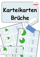 Vorschau - Fördermaterial/Inklusion - Brüche Übungskarten - Karteikarten - Deckblatt
