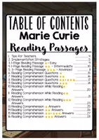 Vorschau - Unterrichtsreihen - Englisch Klasse 5 – Marie Curie 3-fach differenzierte Reading Comprehension & Simple Past Übungen (A1–B1) - Seite 1
