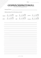 Vorschau - Anderer Materialtyp - Gesprächsprotokoll Kopiervorlage - Deckblatt