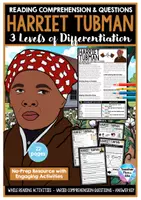 Vorschau - Unterrichtsreihen - Englisch Klasse 5 – Harriet Tubman 3-fach differenzierte Reading Comprehension & Simple Past Übungen (A1–B1) - Deckblatt