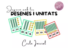 Vista previa - Tarjetas / Manipulativos - Joc desenes i unitats / Juego decenas y unidades - página 1