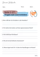 Vorschau - Arbeitsblätter - "Das Versprechen" - Inhaltssicherung (w-Fragen & Antworten) - Seite 1