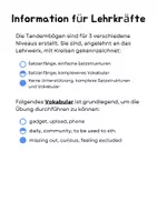 Vorschau - Arbeitsblätter - Speaking - Interview an Amish girl - Tandembogen - Seite 1