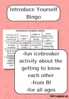 Vista previa - Juegos / Gamificación - Introduce Yourself Bingo - ESL Classroom game - Portada