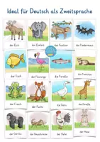 Vista previa - Decoración del aula - Alemán Bildkarten Tiere Deutsch - página 2