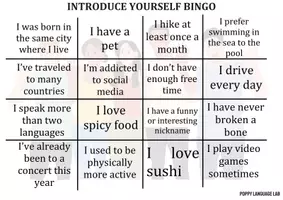 Aperçu - Jeux - Bingo Présente-toi - Jeu pour la classe d'ESL - Page 2