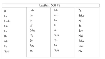 Vorschau - Arbeitsblätter - Leseblätter 4fach differenziert CH/SCH - Seite 2