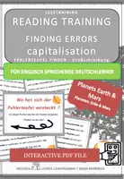 Vorschau - Fördermaterial/Inklusion - DaF / DaZ Englisch: Planeten Spezial - Mars & Erde: Fehlerteufel Lesekarten Großschreibung - Deckblatt