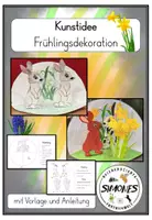 Vorschau - Mal- und Bastelvorlagen - Kunst im Frühling - 3D Dekoration - Deckblatt