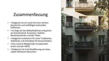 Vorschau - Präsentationen/Tafelbilder - Geschichte & Kultur von Bulgarien - Unterrichtseinstieg - Seite 1