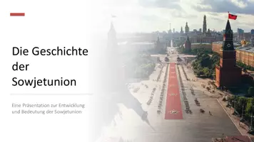 Vorschau - Präsentationen/Tafelbilder - UdSSR & Geschichte der Sowjetunion - Präsentation - Deckblatt