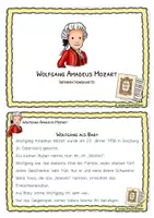Vorschau - Arbeitsblätter - Wolfgang Amadeus Mozart – Lesekartei & Arbeitsheft | Musikunterricht Grundschule - Seite 2