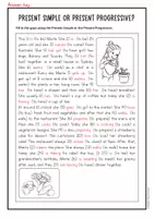 anteprima - Materiale di supporto/inclusione - Present Simple and Present Progressive: worksheet (English) / Present Simple e Present Progressive: foglio di lavoro (Inglese) - Pagina 3
