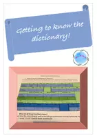 Vorschau - Arbeitsblätter - Getting to Know the Dictionary (ein- und zweisprachig) - Deckblatt